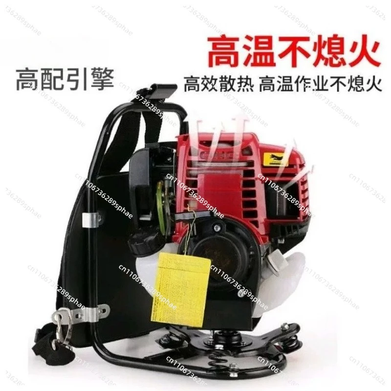 Four-stroke lawn mower engine with side-mounted garden power mainframe