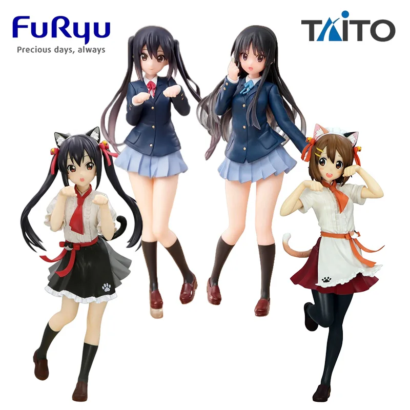 

Фигурки героев FURYU TAITO Nakano Azusa/Mio Akiyama/Yui Hirasawa K-ON! Мобильный костюм аниме для девочек, пластиковая модель, комплект игрушек для мальчиков