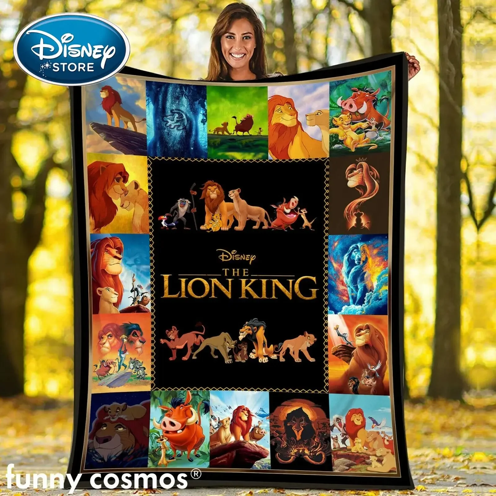 The Lion King Flannel Blanket,Simba Mufasa Nala Timon Rafiki Pumbaa Blanket for Living Room/Bedroom Warm Blanket Children's Gift