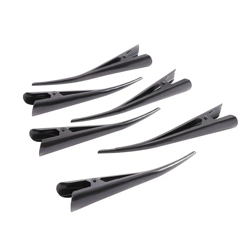 

Черный утконос в форме металлического крокодила, парикмахерский инструмент для укладки, зажим с рогом, заколка для волос