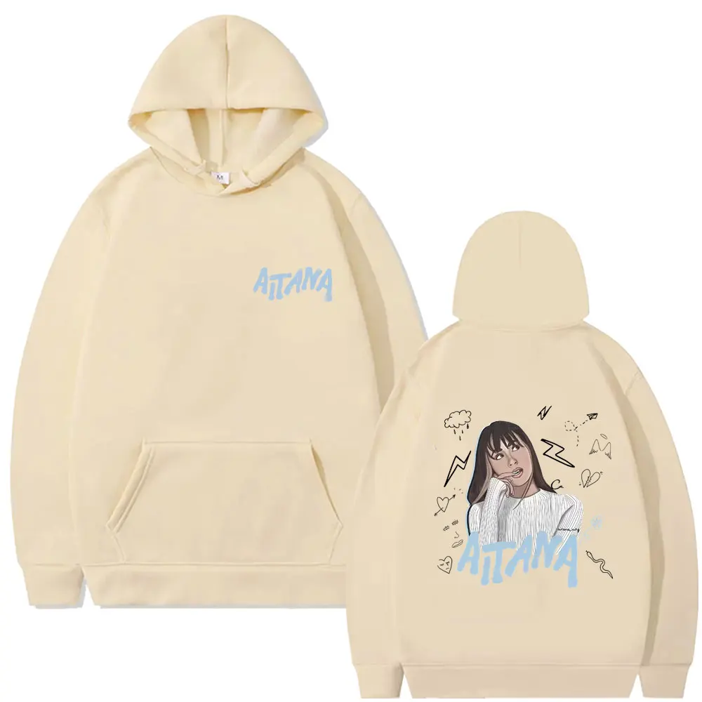 Sudadera con capucha gráfica Aitana, sudadera AZUL CUARTO, moda para hombres y mujeres, ropa de calle de música Pop, sudaderas con capucha informales de algodón polar para hombres