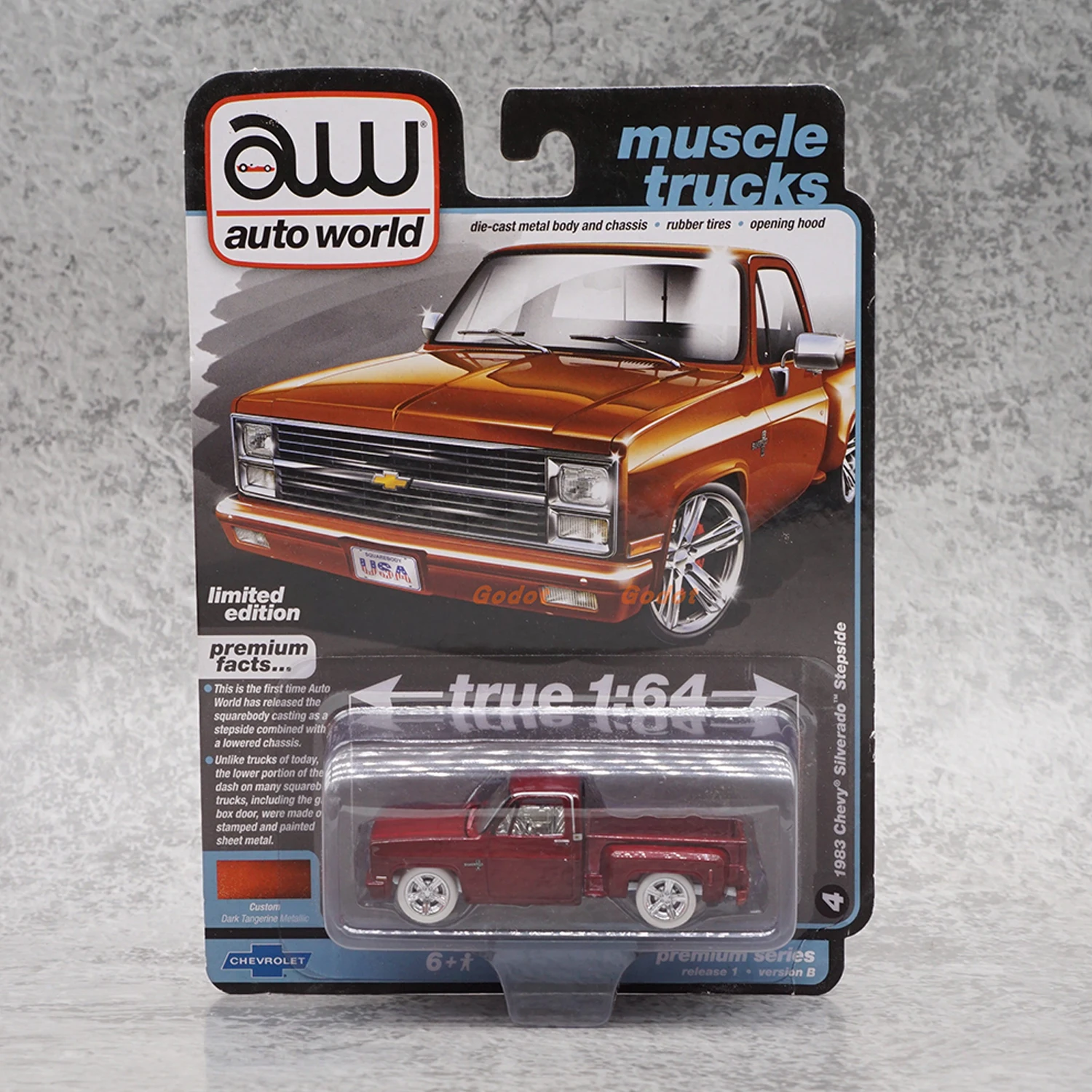 

AW 1:64 Scale Diecast Alloy Chevrolet Pickup Truck Toy Car Model Classic Nostalgia Adult Gift Collection Souvenir Static Display