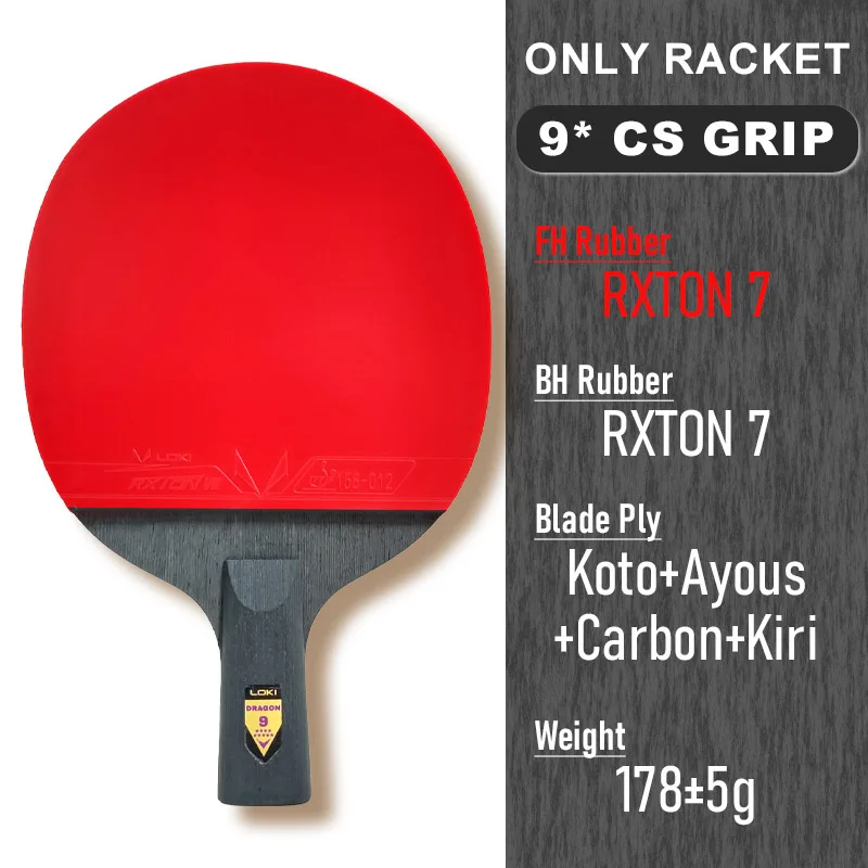 Originele LOKI Tafeltennis Racket Dragon Serie Ping Pong Racket Paddle Bat Professionele 6/7/8/9/10 Sterren voor Alle Niveau Spelers