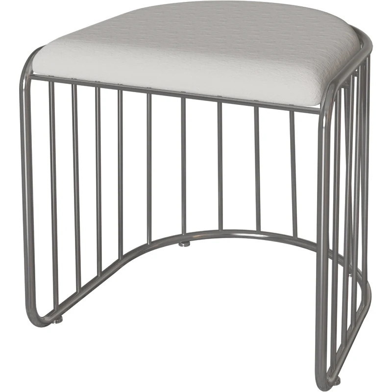 Luxury Dressing Room Stool Fashion Shoe Bench with Soft Cushion Comfy Velvet Dressing Chair Trendy Round Ottoman for Shoe Store