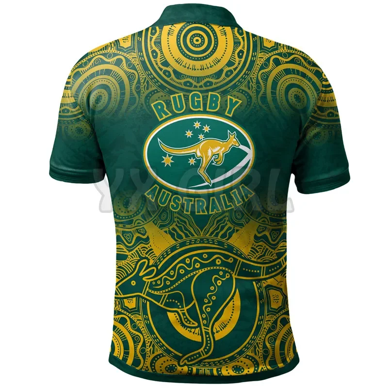 Summer shirts women for men Wallabies Rugby Kangaroo & Aboriginal Patterns 3D printed Short sleeve t shirts Tops camisas - view 5