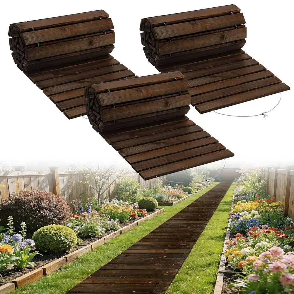 

Уличные тротуарные плиты из карбонизированной сосны, устойчивые к погодным условиям, для патио, бассейна и заднего двора (коричневые)