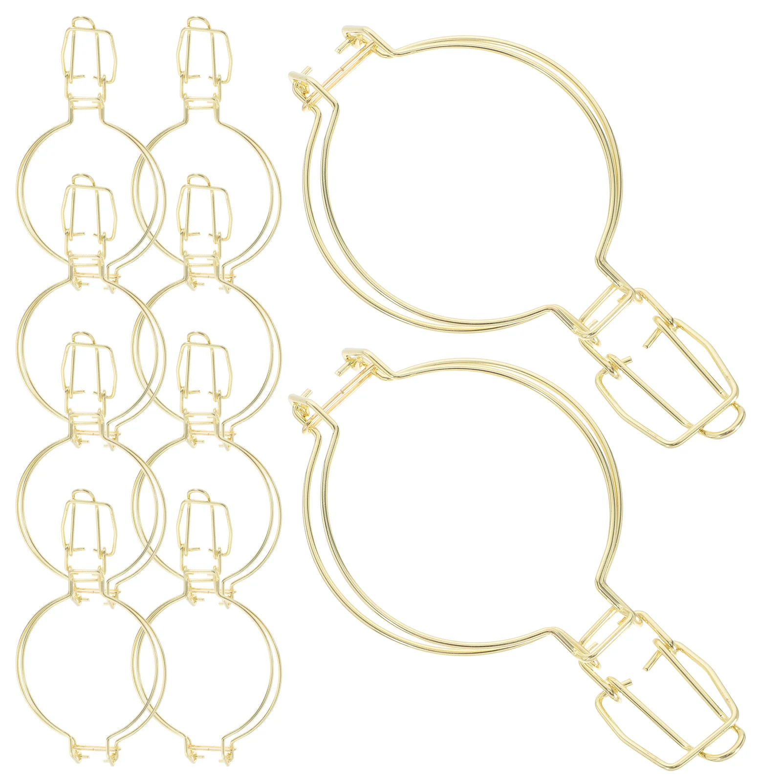 

10pcs Stainless Steel Sealing Clips Glass Jars Airtight Buckle Kitchen Storage Wire Lock Metal Ring Container Clamp