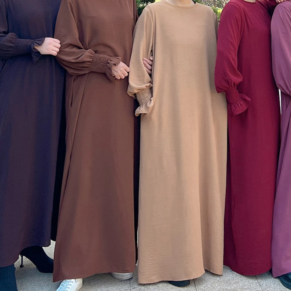 

Рамадан, Ид, Женская абайя, мусульманское скромное платье для намаза, макси-платье, турецкий халат, арабская исламская одежда, женское платье-абайя, джалабия, кебая