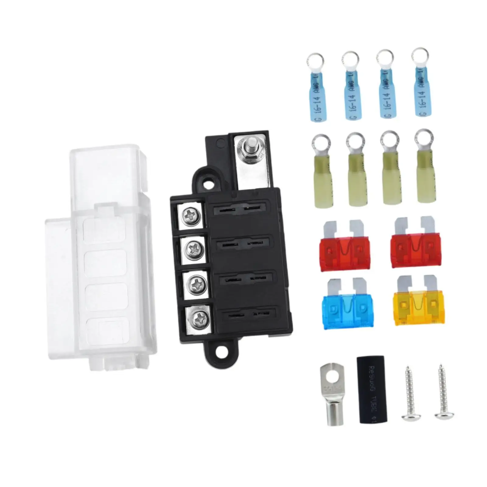 Blade Fuse Block Terminal Mount Kit Multifunctional Lightweight Car Fuse Box