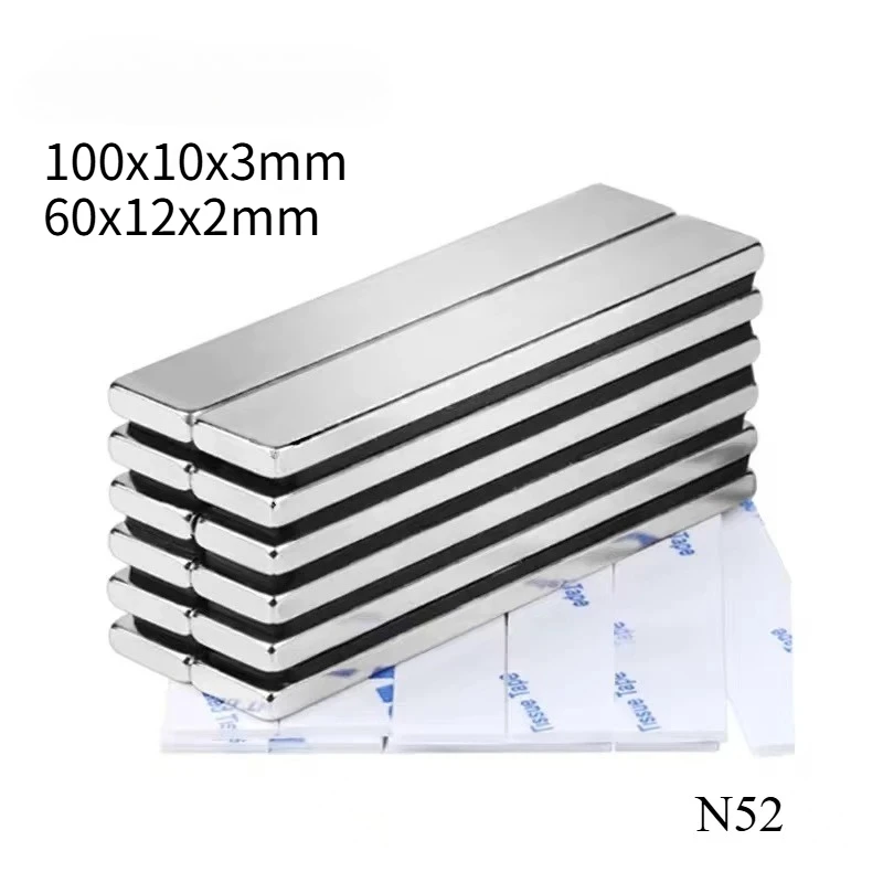 N52 60x12x2 100X10X3 Magnets Scooter Home Ebike Whiteboard Diy Refrigerator Project Neodymium Dropshipping Science Magentic