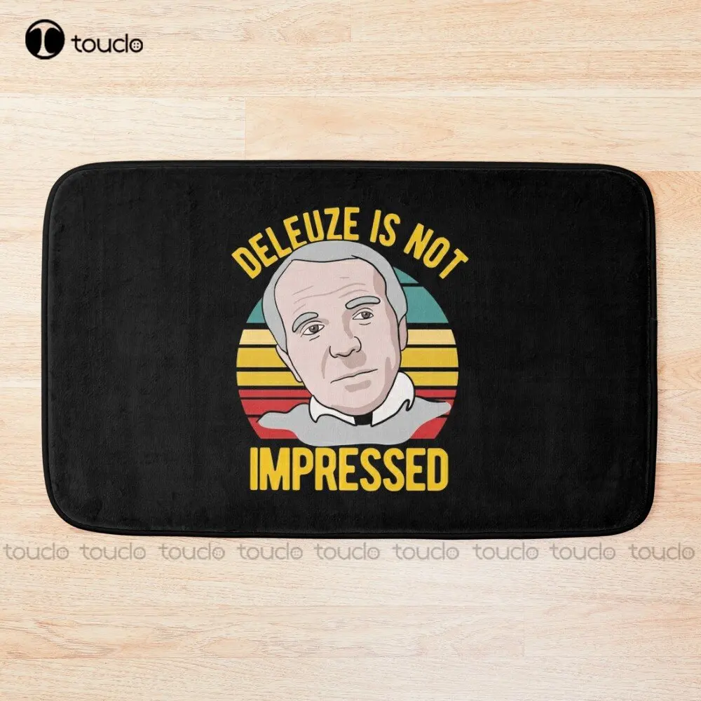 Deleuze Is Not Impressed - Philosophy Bath Mat Machine Washable Bathmats Cool Carpet