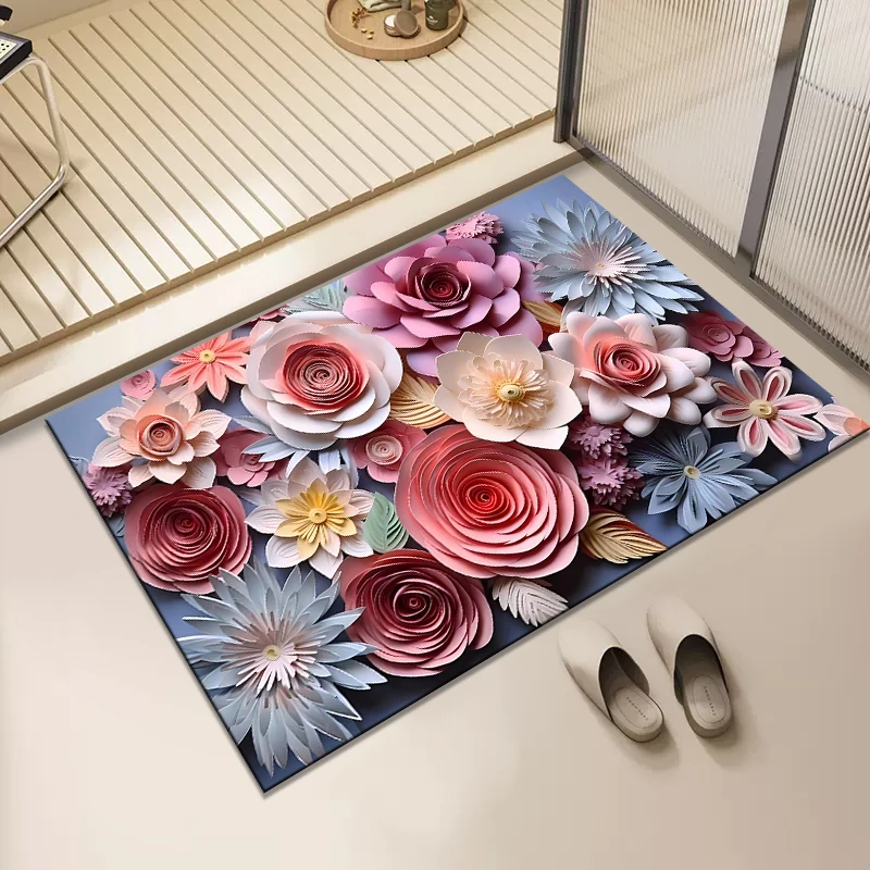 سجادة أرضية المطبخ غير قابلة للانزلاق ومقاومة للزيوت، وسادة قدم للحمام سريعة الجفاف، وسادة تصريف ناعمة مقاومة للأوساخ #5