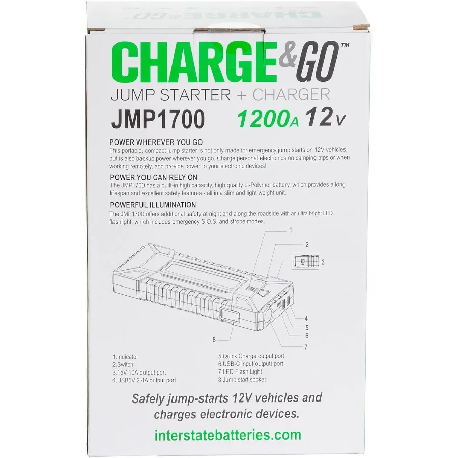 12 فولت الانتقال كاتب وشاحن 1200A 17000 مللي أمبير 17Ah المحمولة LED الانتقال بطارية الطاقة ل 12 فولت السيارات USB الإلكترون #4