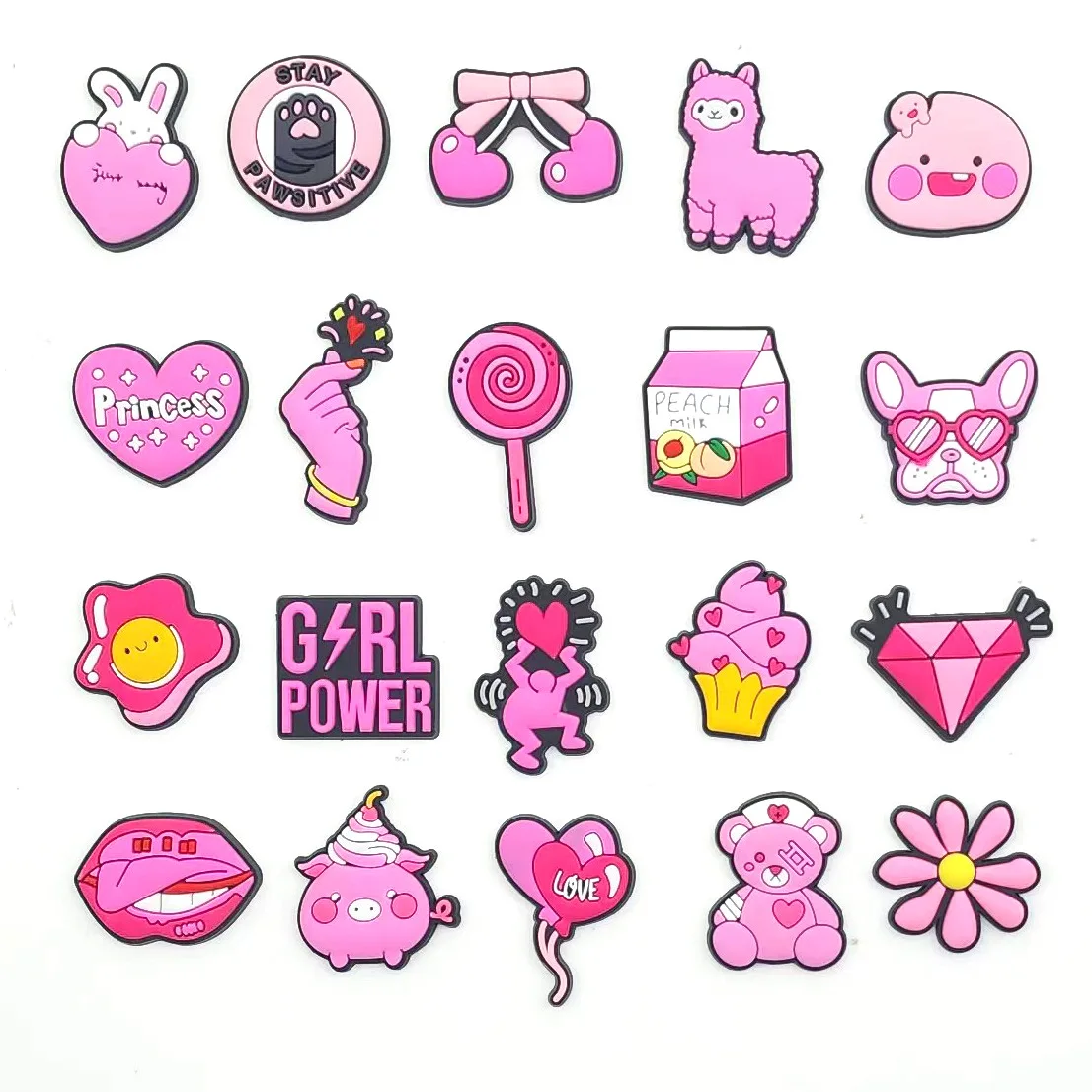 

New Cartoon Decoration Accessories Pink Series Shoe Charms Accessories for Crocs Sandals DIY Y2k Fashion Toy Anime Cartoon Frind