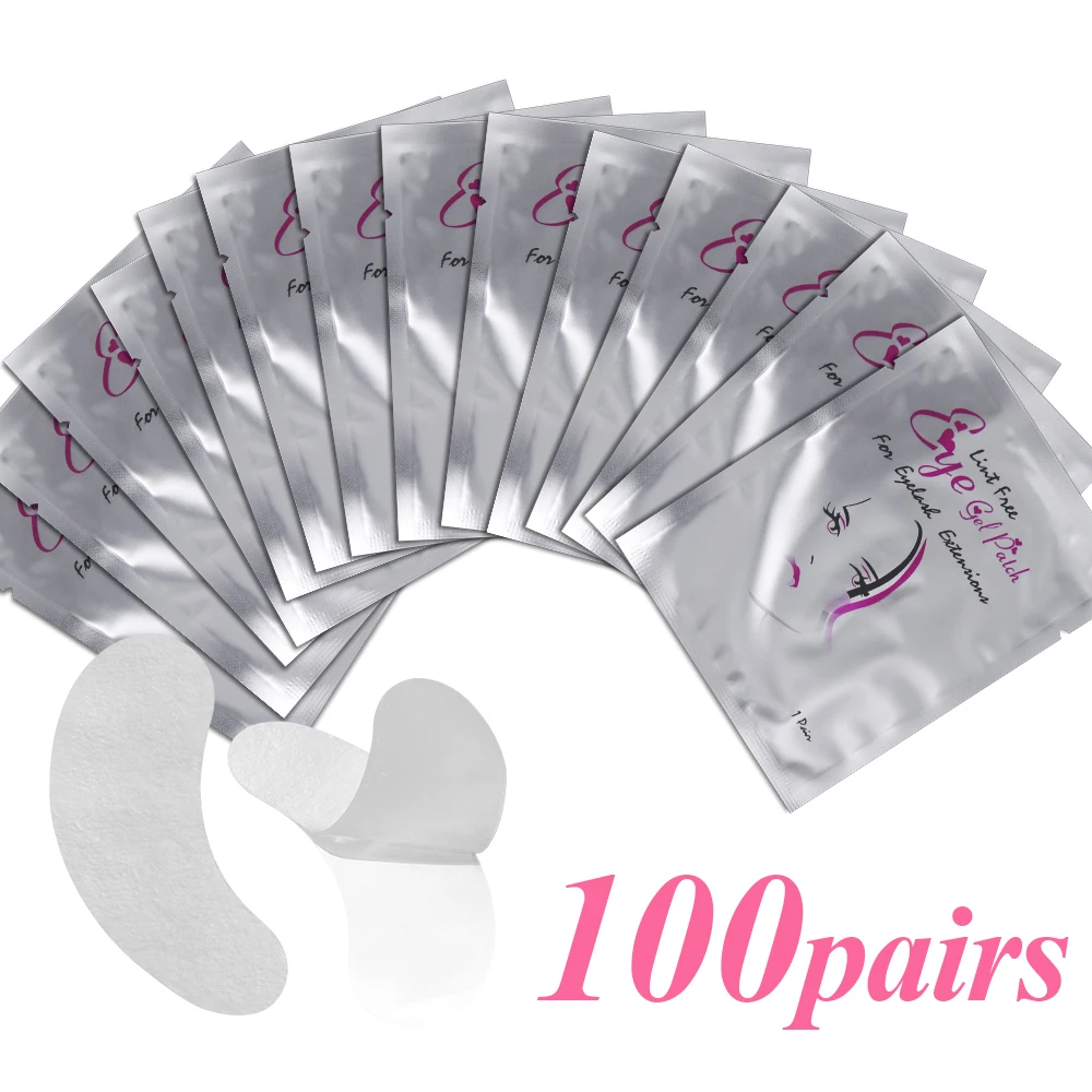 50/100 Pairs Wimpern Pad Gel Patch Unter Augen Gel Pads Wimpern Verlängerung Papier Patches Auge Tipps Aufkleber Wraps Make-Up-Tools