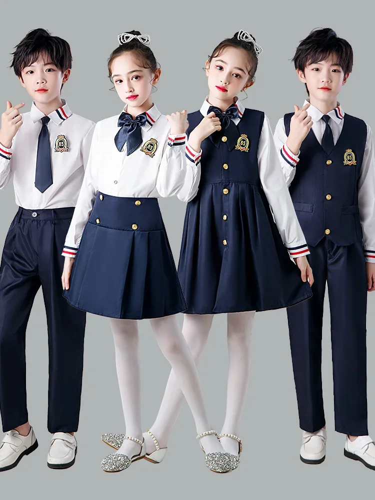 Costume da coro per bambini per abbigliamento da spettacolo per gonna primaria e secondaria scuola per studenti di poesia recitazione corea