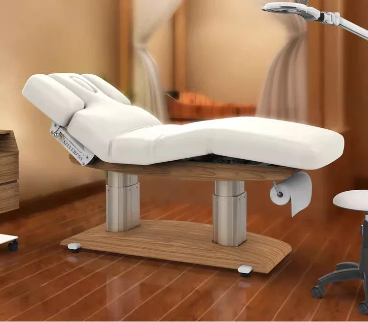 

FG17Four-motor health spa bed Free lifting and adjusting high-density sponge PU leather beauty bed