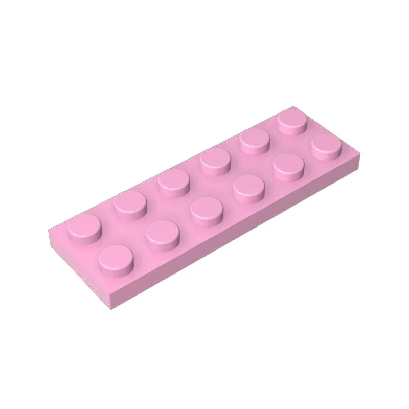 50pcs 3795 Plate 2x6 Dots Thin Figures Brick Building Block Toy Compatible Educational Creative Size Gift DIY MOC