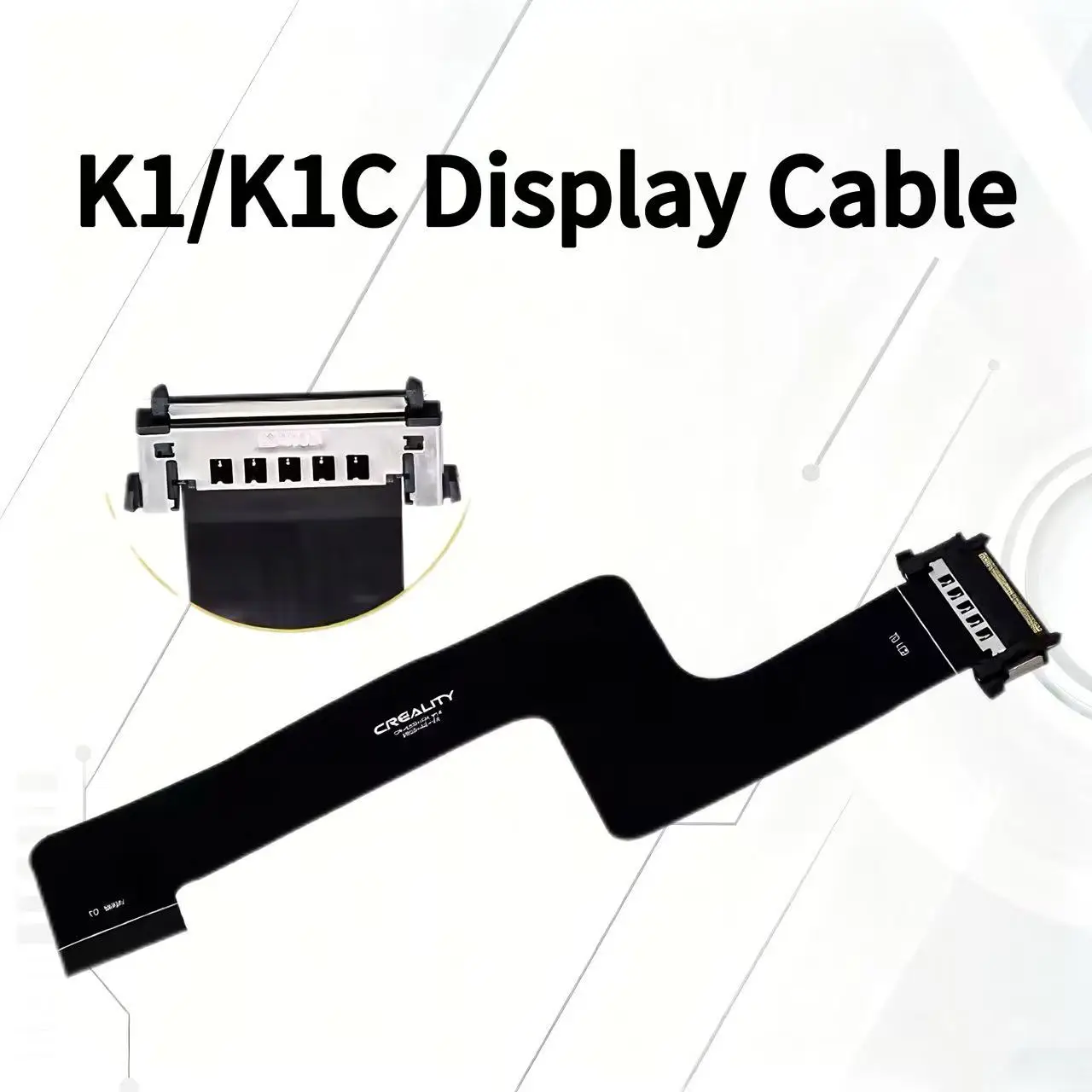 

Creality K1/K1C 3D Printer Accessories Official Original Display Cable 4.3-inch Touch Screen FPC Connection Cable, Black