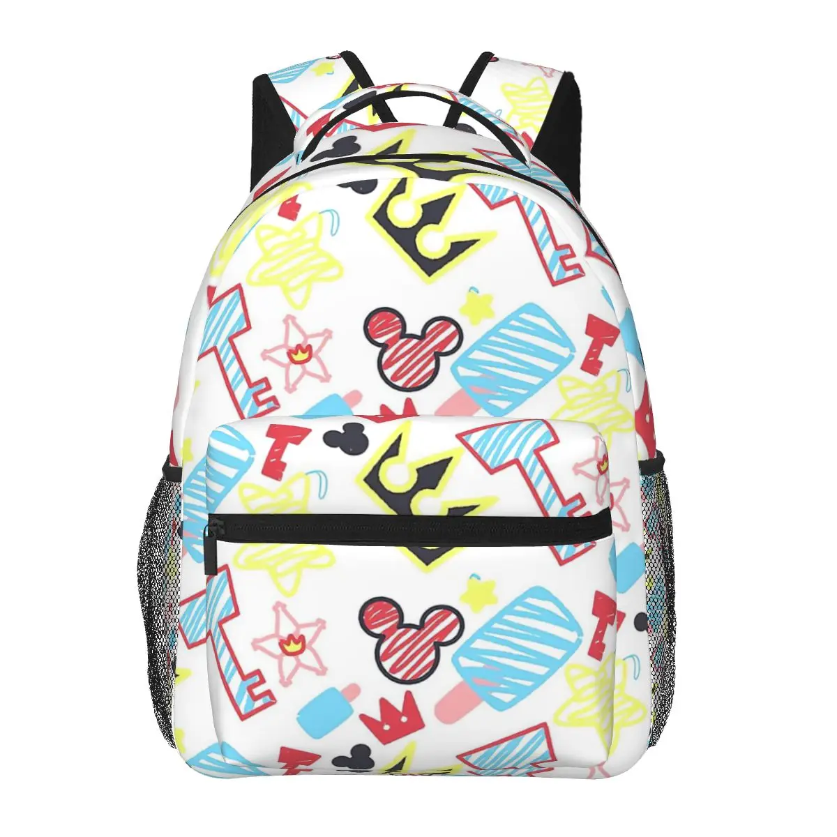 

Gdom Hearts Crayon Style Drawings Backpack for Girls Boys Travel RucksackBackpacks for Teenage school bag