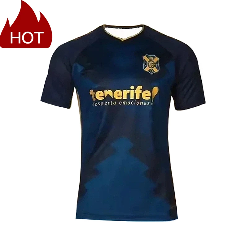 La mejor camiseta de manga corta para niños y adultos, camiseta Tenerife España, sudadera de fútbol transpirable de secado rápido