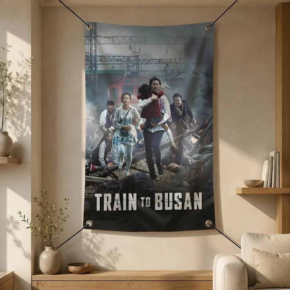 Movie T-Train to Busan Flags Flag Banner Wall Hanging for Bedroom Dorm Room Home Bar Party Indoor Outdoor Wall Decor