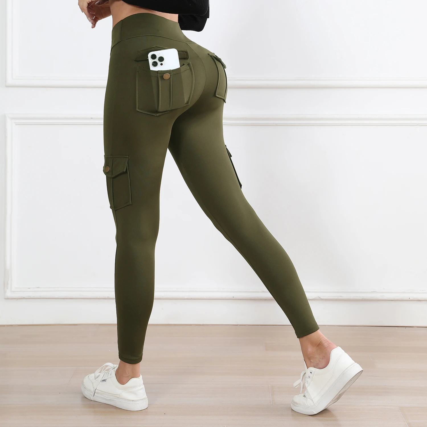 النساء جيوب اللياقة البدنية البضائع طماق عالية الخصر موضة الصالة الرياضية طماق نحيل تمتد في الهواء الطلق السراويل الرياضية مريحة