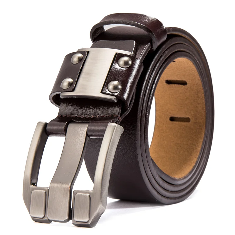 

2024 Pin Buckle Men's Belts High Quantity Luxury Brand Vintage Male Belt Cowhide Genuine Leather Waistband Strap For Men Jeans