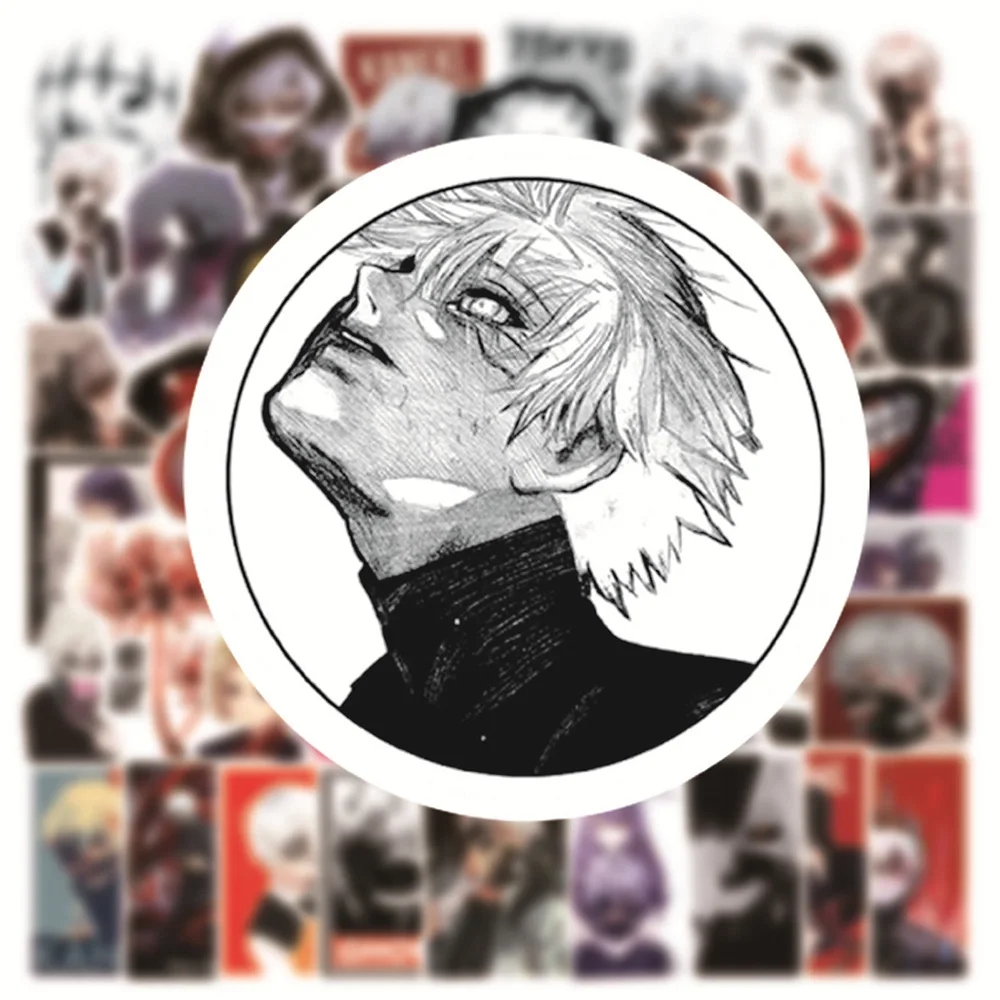 10/30/50pcs Anime Tokyo Ghoul Kaneki Ken Stickers Cool Japan Magan Decals Graffiti Fridge Helmet Guitar Cartoon Sticker Kids Toy