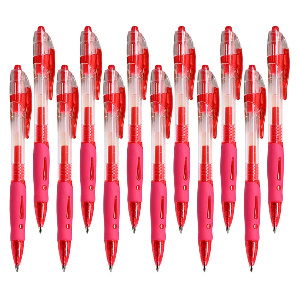 

12 шт. гелевые ручки для студентов, противоскользящие, гладкие, для письма, офиса, дома, пресс-ручки, портативные рабочие письменные принадлежности, студенческая ручка