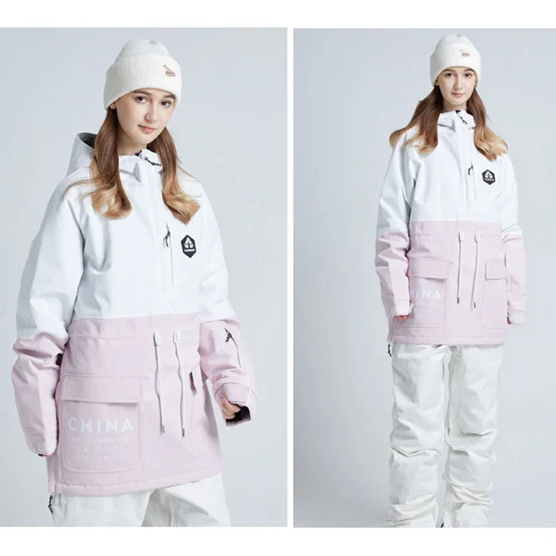 2025 Hooded Snowboard Jackets Men Waterproof Warm Woman Ski Coat Sport Mountain Long Female Outerwear Windproof Man Tracksuit