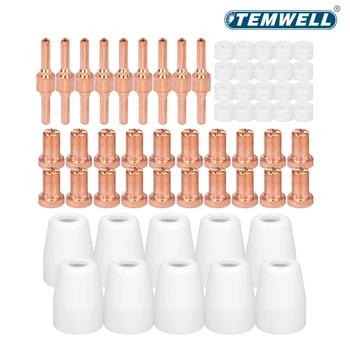 Consumíveis de corte a plasma para Cut40 e 50, Copos Escudo Avançado, Soldagem de bicos, Eletrodos de tocha, PT31 LG40