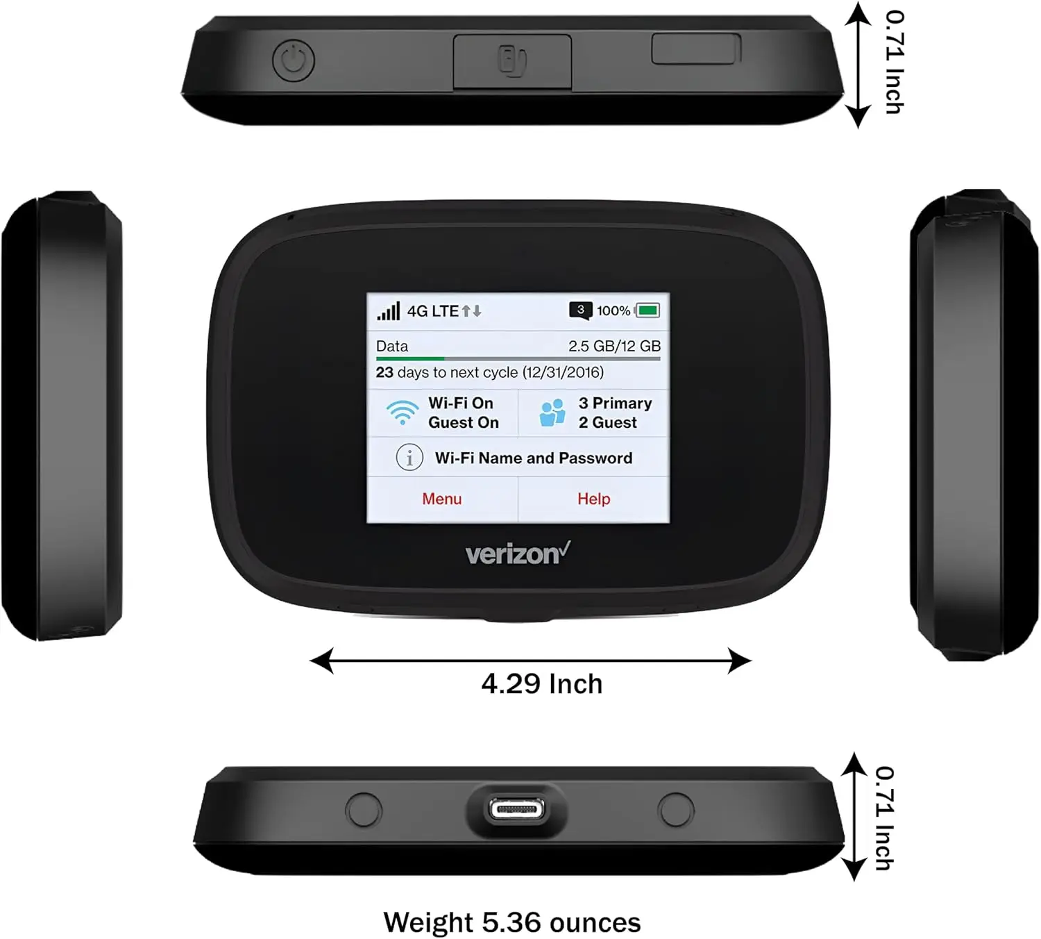 Verizon Wireless Jetpack Inseego MiFi 7730L モバイルホットスポット 旅行用 4GモバイルポータブルWiFi グローバルアンロック - ホットセール