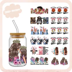 Mama Flowers UV Dtf Wraps Transfers Sticker Mother'S Day DIY Gifts For Cups Bottles Waterproof Strong Viscosity Sticker Decals