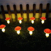 8pcs/set Solar-Powered Christmas Lawn Lights For Garden Mushroom Designs for Outdoor Decor Waterproof Garden Lights Holiday