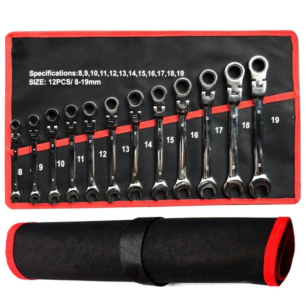 Ratchet wrench set combination hand tool socket torque multifunctional chrome vanadium steel wrench