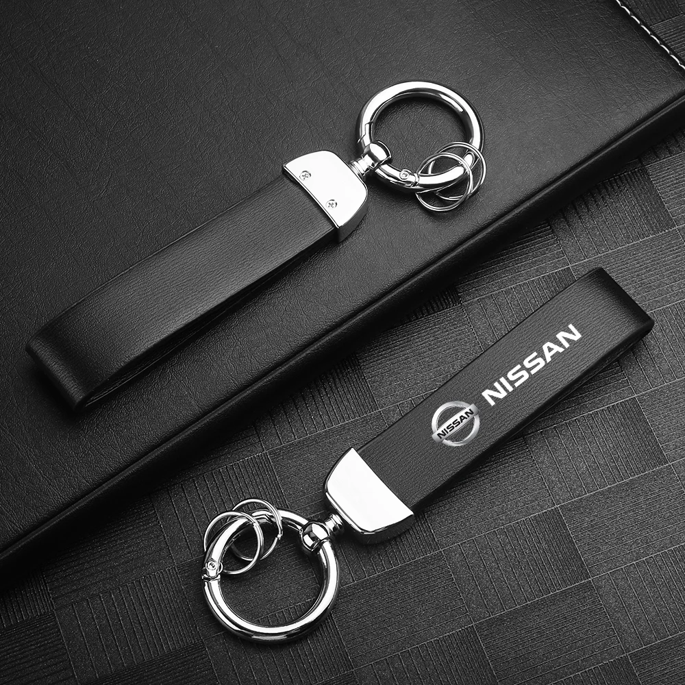 1Pcs 1Pcs Car Logo Keychain Metal Keyring Key Accessories For Nissan Nismo X-Trail J10 J11 Juke Sylphy Altima Note Tiida Murano