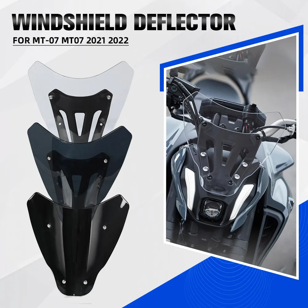 

For YAMAHA MT-07 MT07 2021 2022 Motorcycle Wind Deflector Screen Windshield Windscreen Screen Fairing Bracket MT07 Accessories