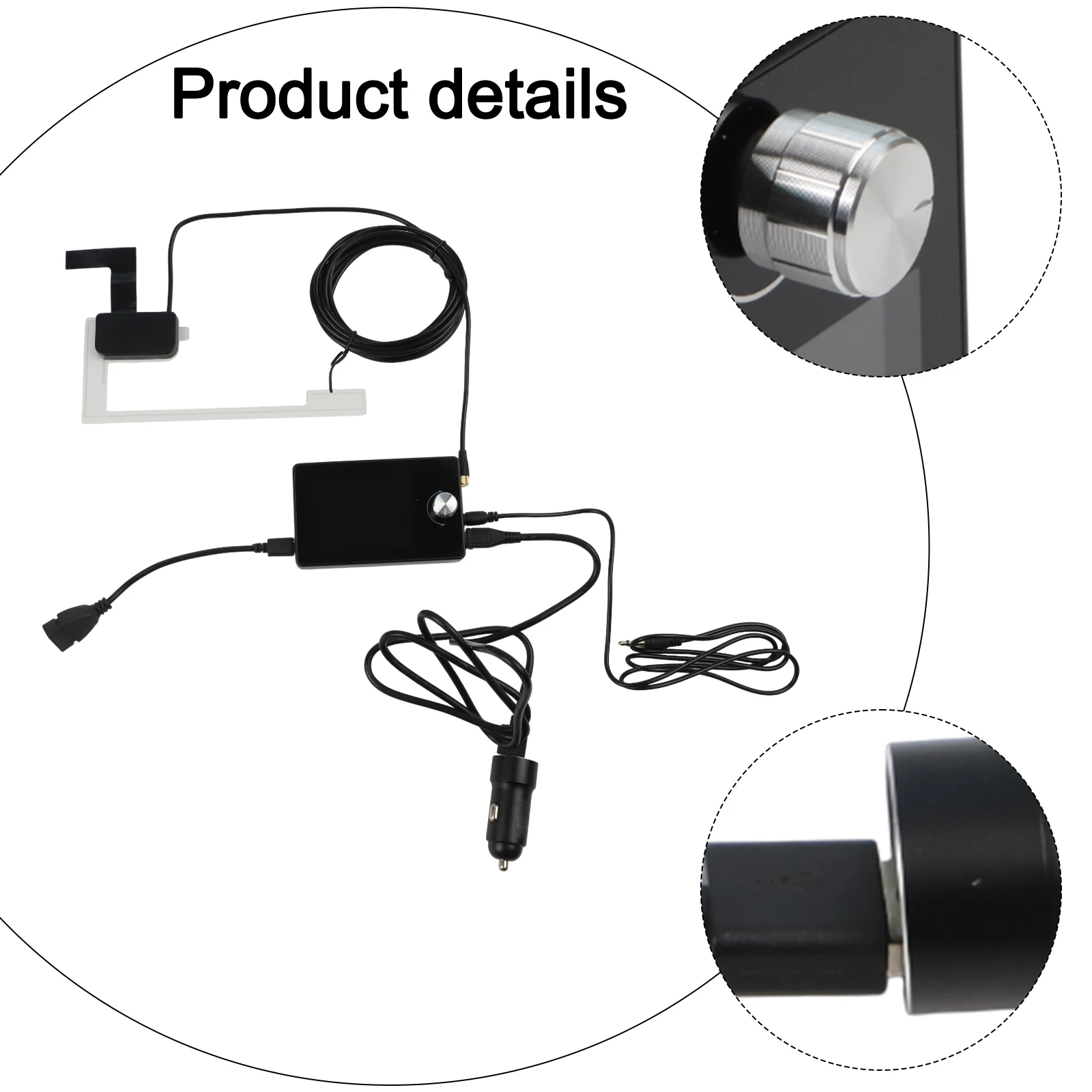 

For Cars For Trucks FM Transmitter Car Audio Receiver Audio System Upgrade Effective Distance Quick Installation Support TF Card