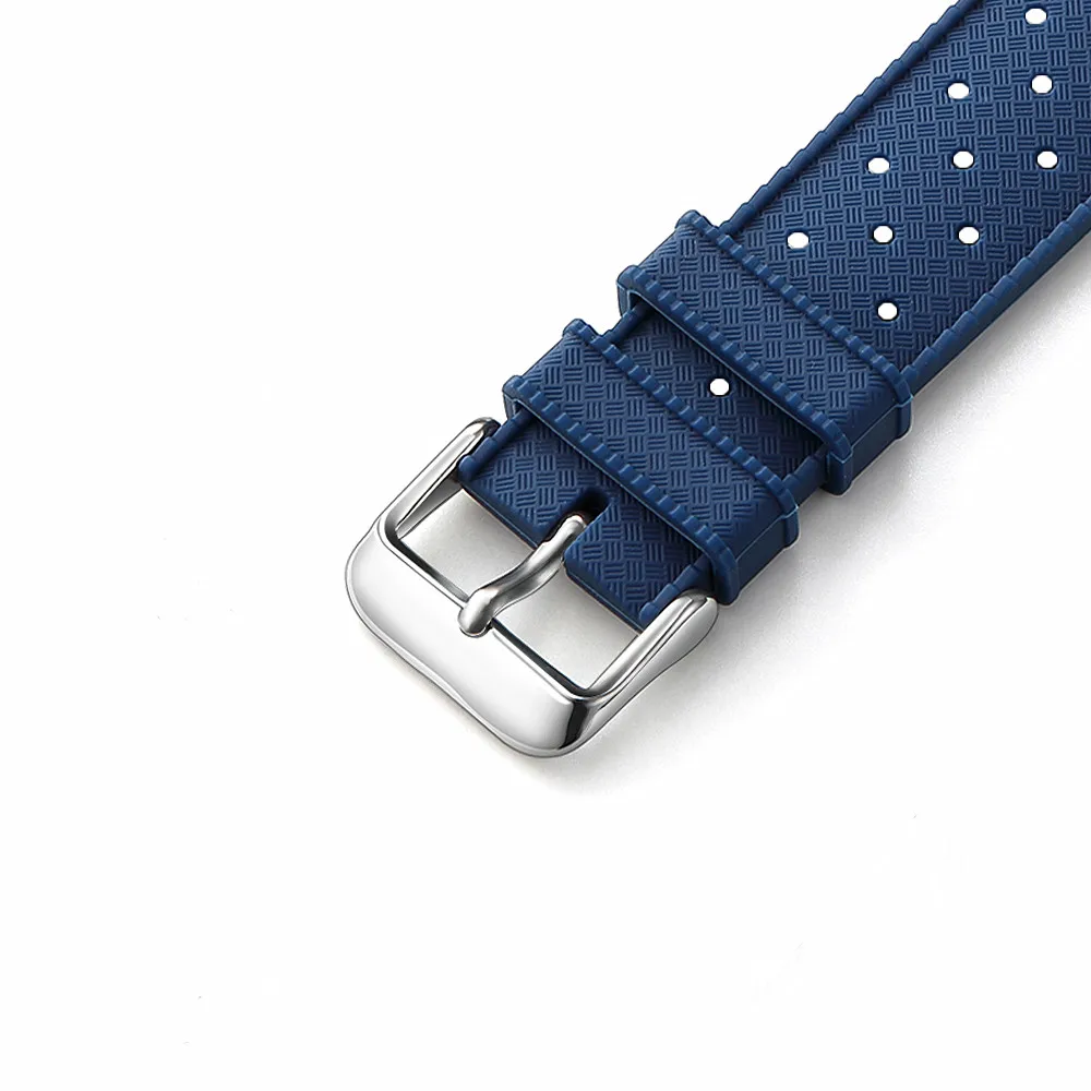 New Perforated Breathable Silicone Rubber Watch Band 20mm 22mm Men Women Smart Watch Universal Quick Release Watch Strap