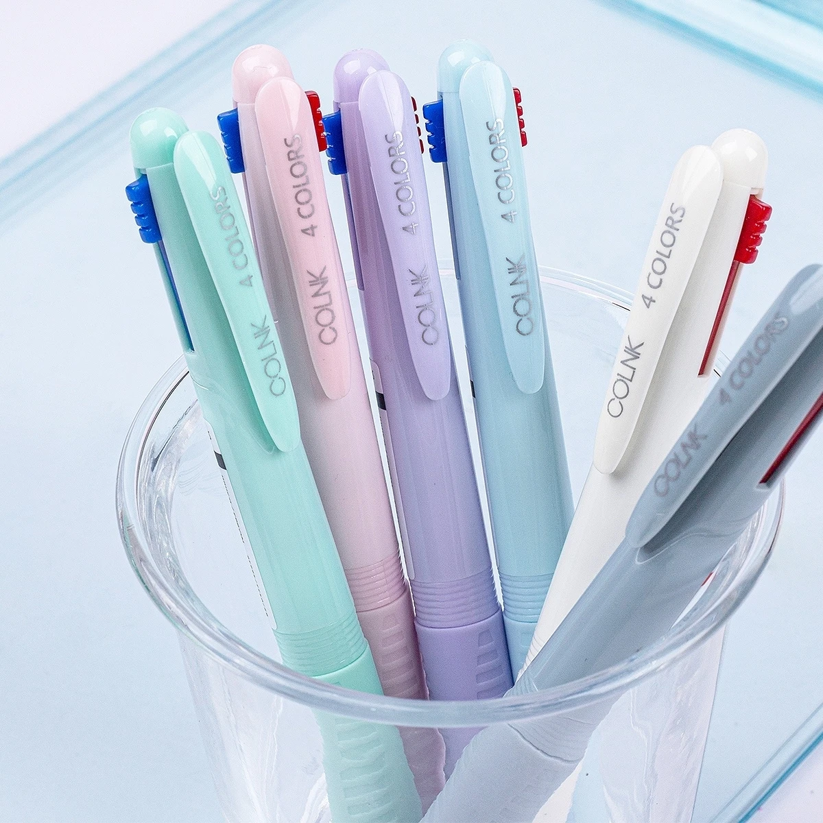 

1pcs 0.5mm Gel Pen Macaroon Design 4-in-1 Roller Ink Spot Liner Marker for Office School F3074