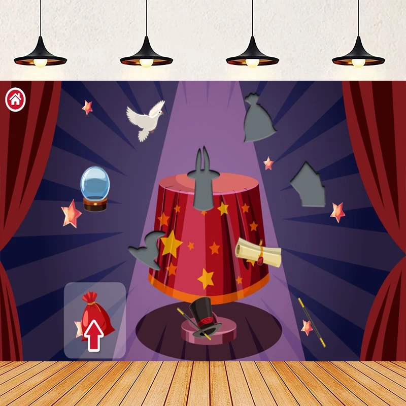 عرض سحري نجوم التصوير خلفية استحمام الطفل الاطفال حفلة عيد ميلاد سعيد راية لوازم كعكة ديكور للطاولات ملصق خلفية