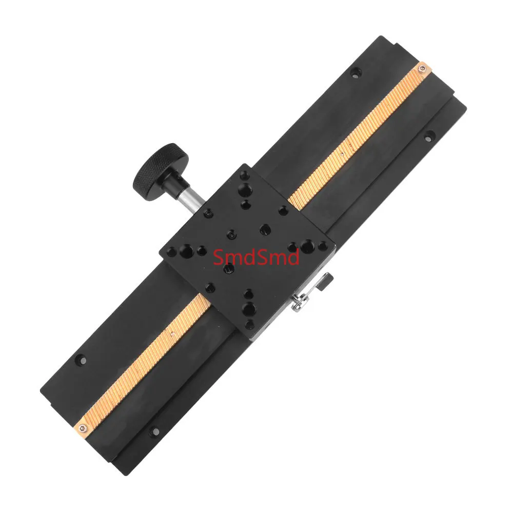 LWX60 L=100-500mm Dovetail Groove Linear Fine Sliding Table  Manual Displacement Stage Long Stroke Trimming Platform