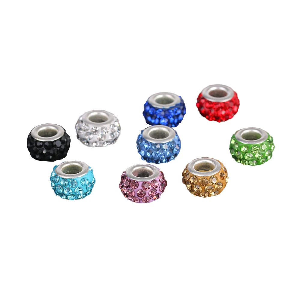 

200pcs Studded Beads Bracelet Jewelry Loose Beads Loose Large Hole DIY Necklace Jewelry Material Crafting Projects Gifts