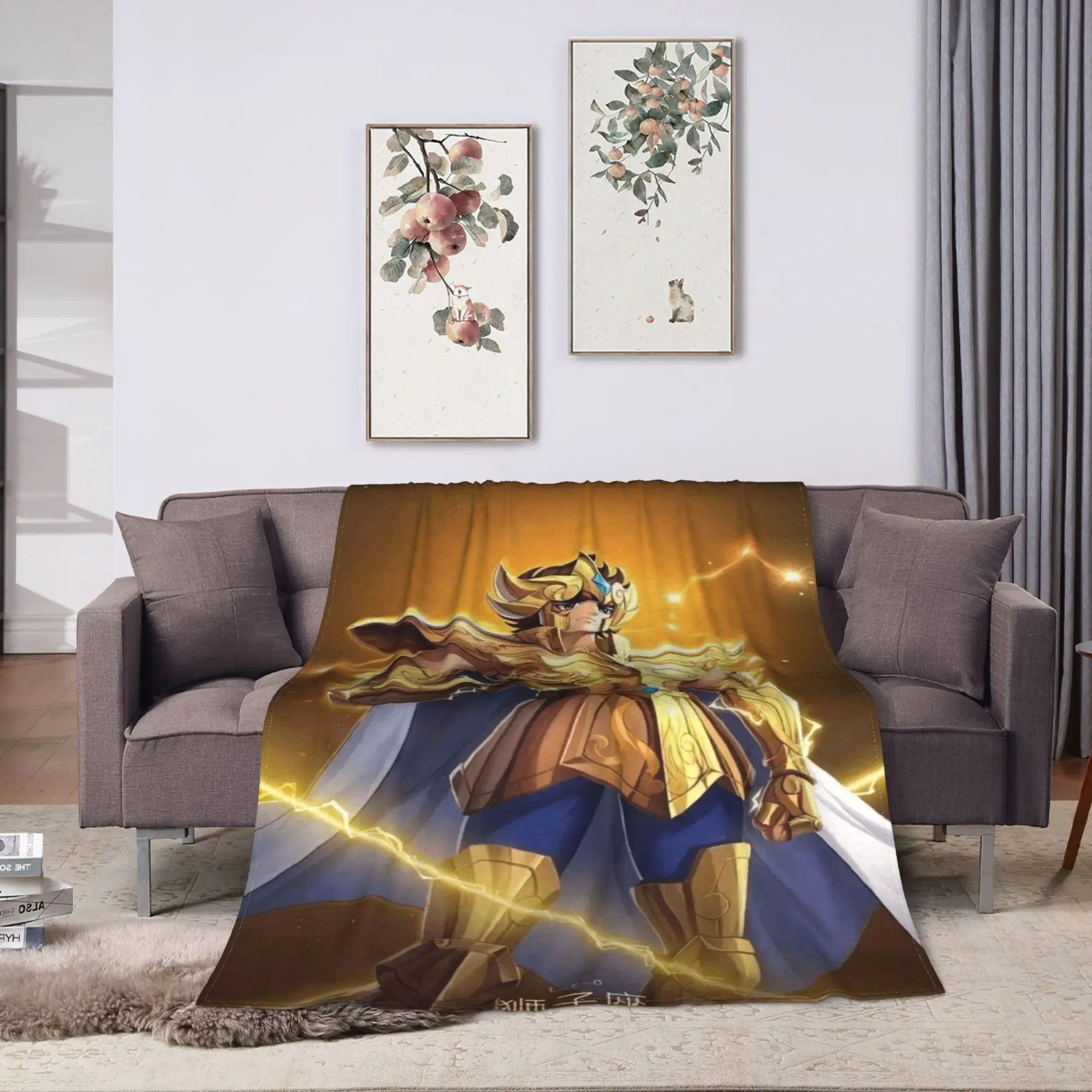 The Knights Blankets Quality Warm Comfy Saint Seiya Throw Blanket Spring Travel Outdoor Trend Bedspread