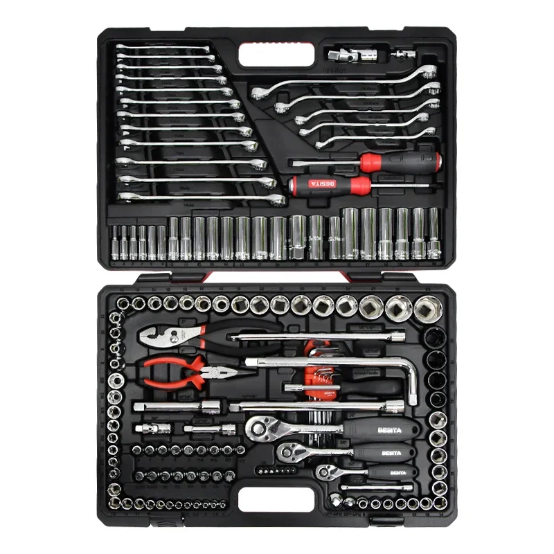 Hot Selling Multi Function Vehicle Tools Hand Tools 150pcs Metric Comprehensive Tools Set with Tray