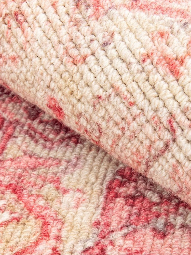 100% Wool Carpet Living Room Red Vintage Persian Area Rug Bedroom Light Luxury American Stlye Home Rug Carpet Soft Bedside Floor
