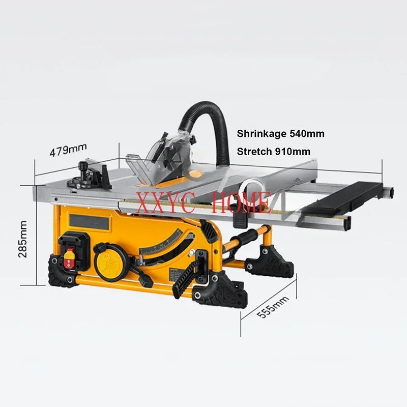 8-Inch Household Woodworking Table Saw Electric Multi-Function Precision Dust-Proof Decoration Cutting Machine 1500W 4500r/min