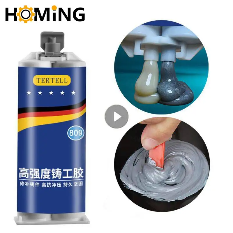 1Pcs Repair Glue AB Metal Cast Iron Repairing Adhesive Heat Resistance Cold Weld Metal Repair Adhesive Agent Caster Glue 50/100g