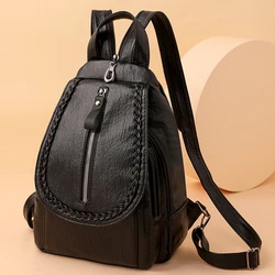 Women High Quality Soft Leather Backpack Ladies Shoulder Bag knapsack Luxury Designer Casual Daypack Sac A Dos Girl Mochilas